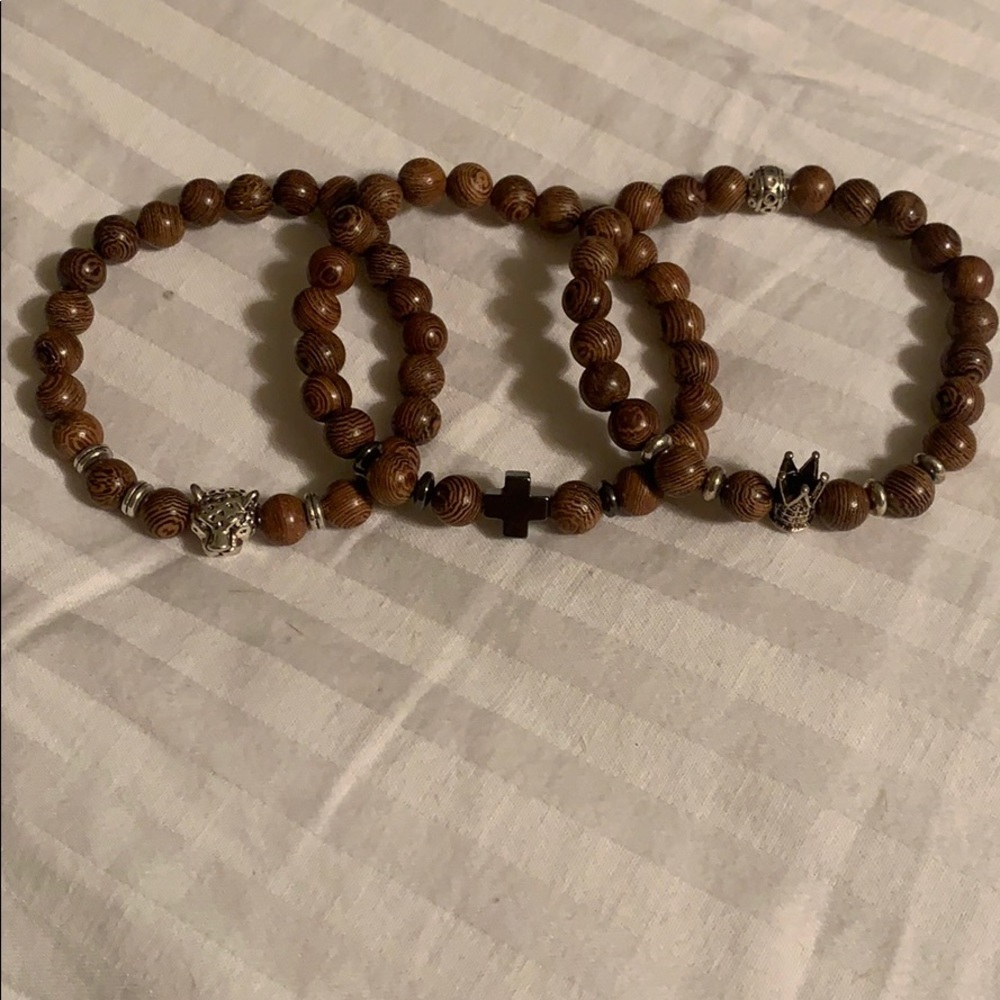 Wood bead bracelets